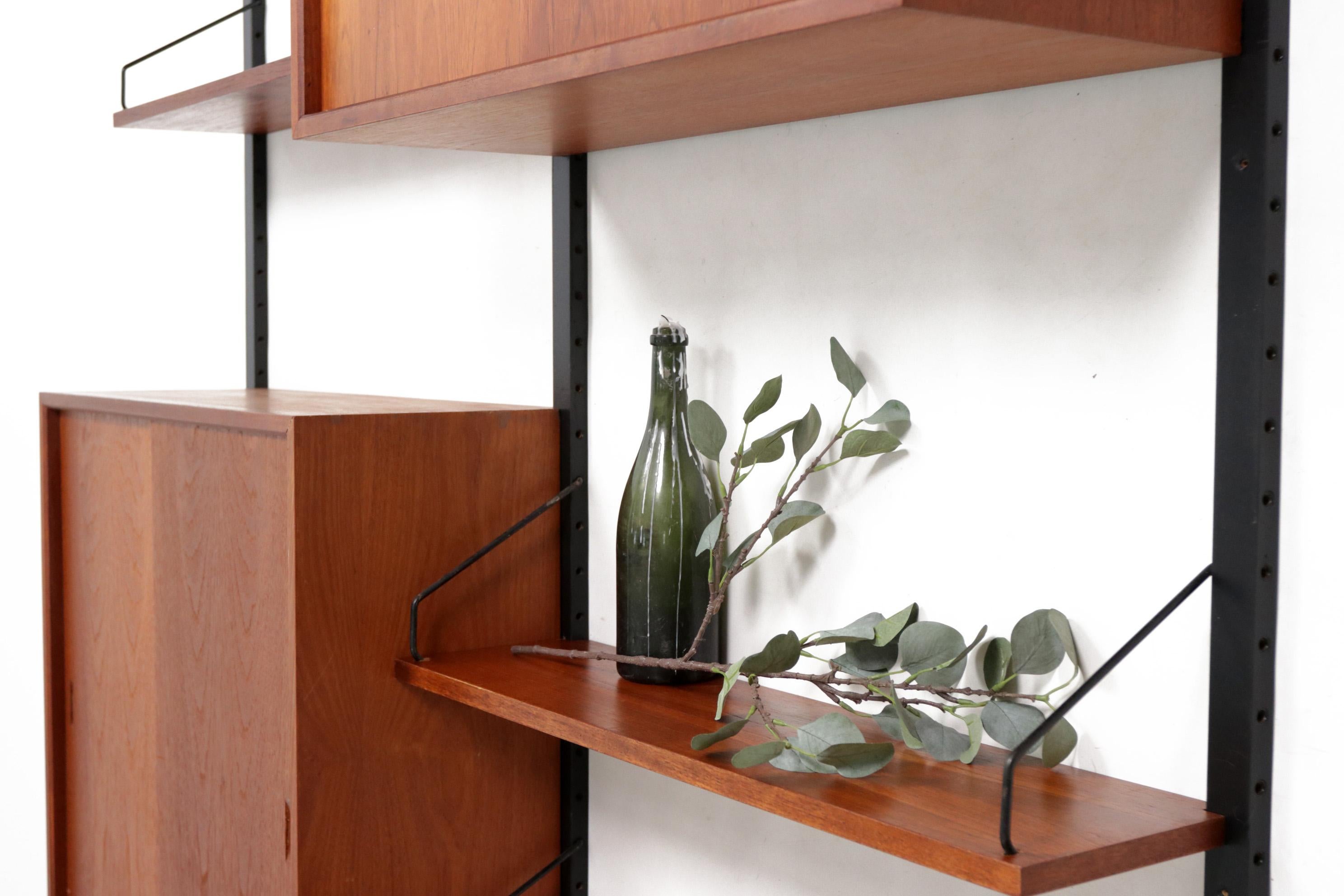 2 Cabinet Poul Cadovius Modular Floating Wall System in Teak, Denmark ...