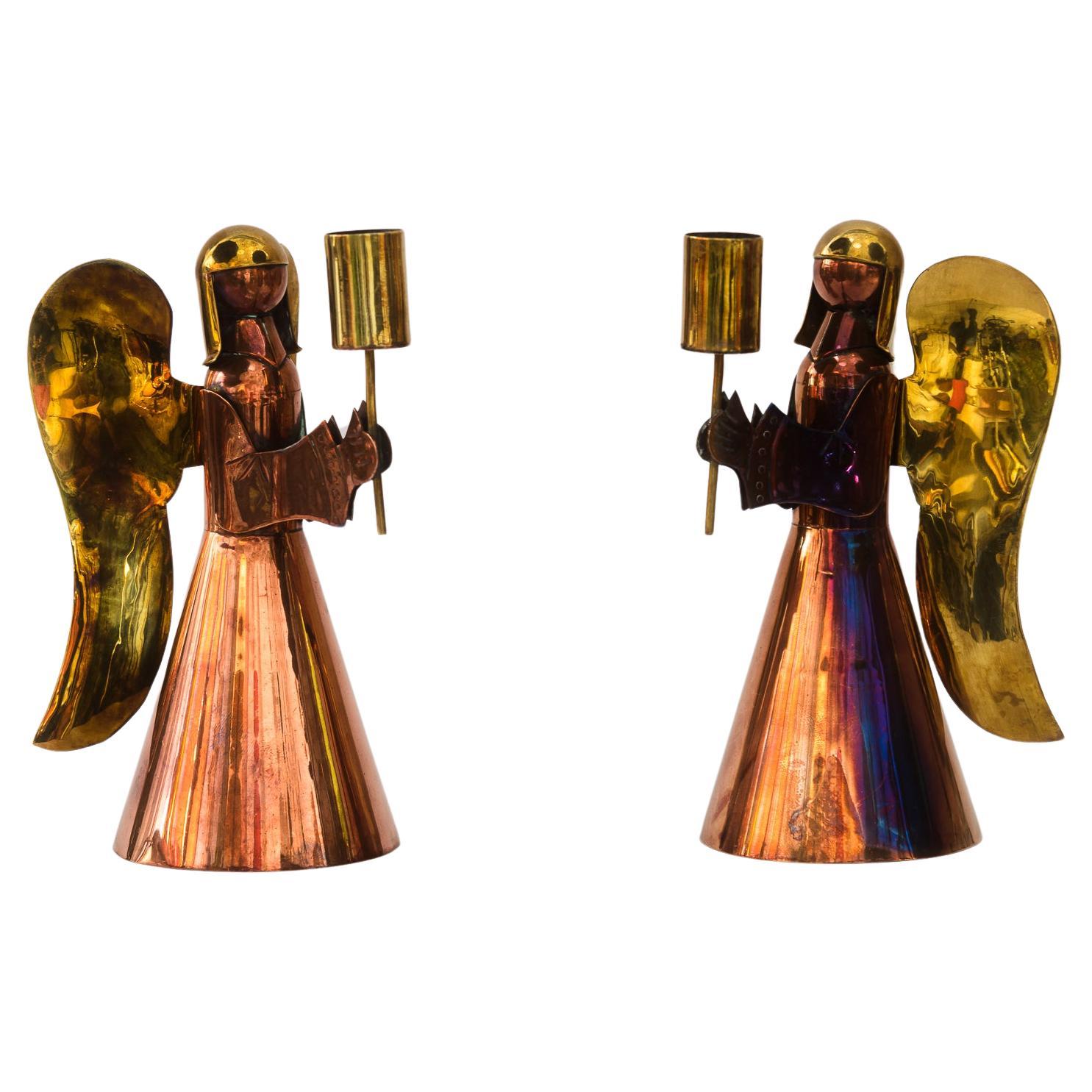 2 Candle holder in angel shape  vienna around 1950s For Sale