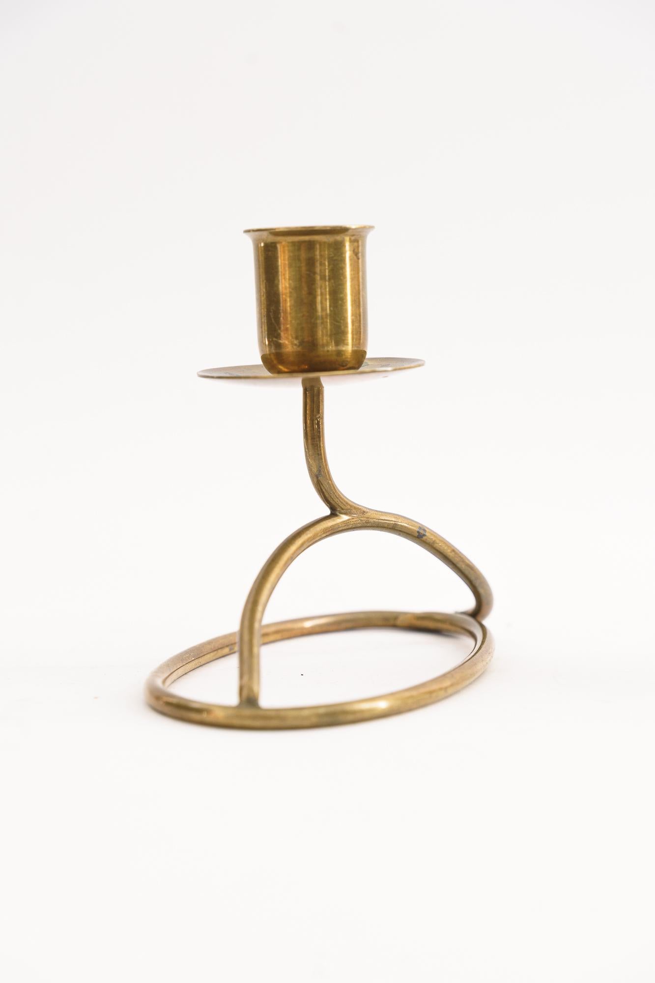 Brass 2 Candle Holder Vienna Around, 1950s For Sale