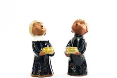 2 Candle sticks ceramic figurine ( Angels ) Vienna around 1950s
