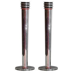 Vintage 2 Candlesticks, 1940 in Steel, France