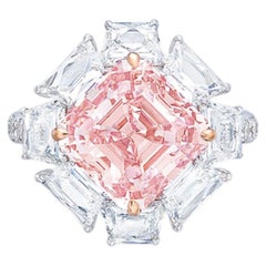 2 Carat Assher Cut Statement Fancy pink 14K Gold Colour-Collector’s Treasure