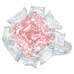 2 Carat Assher Cut Statement Fancy pink 14K Gold Colour-Collector’s Treasure