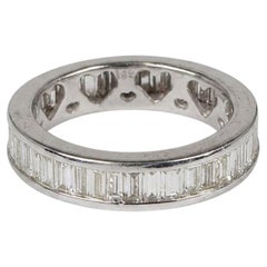 2 Carat Baguette Diamond Channel Set Platinum Eternity Band Ring