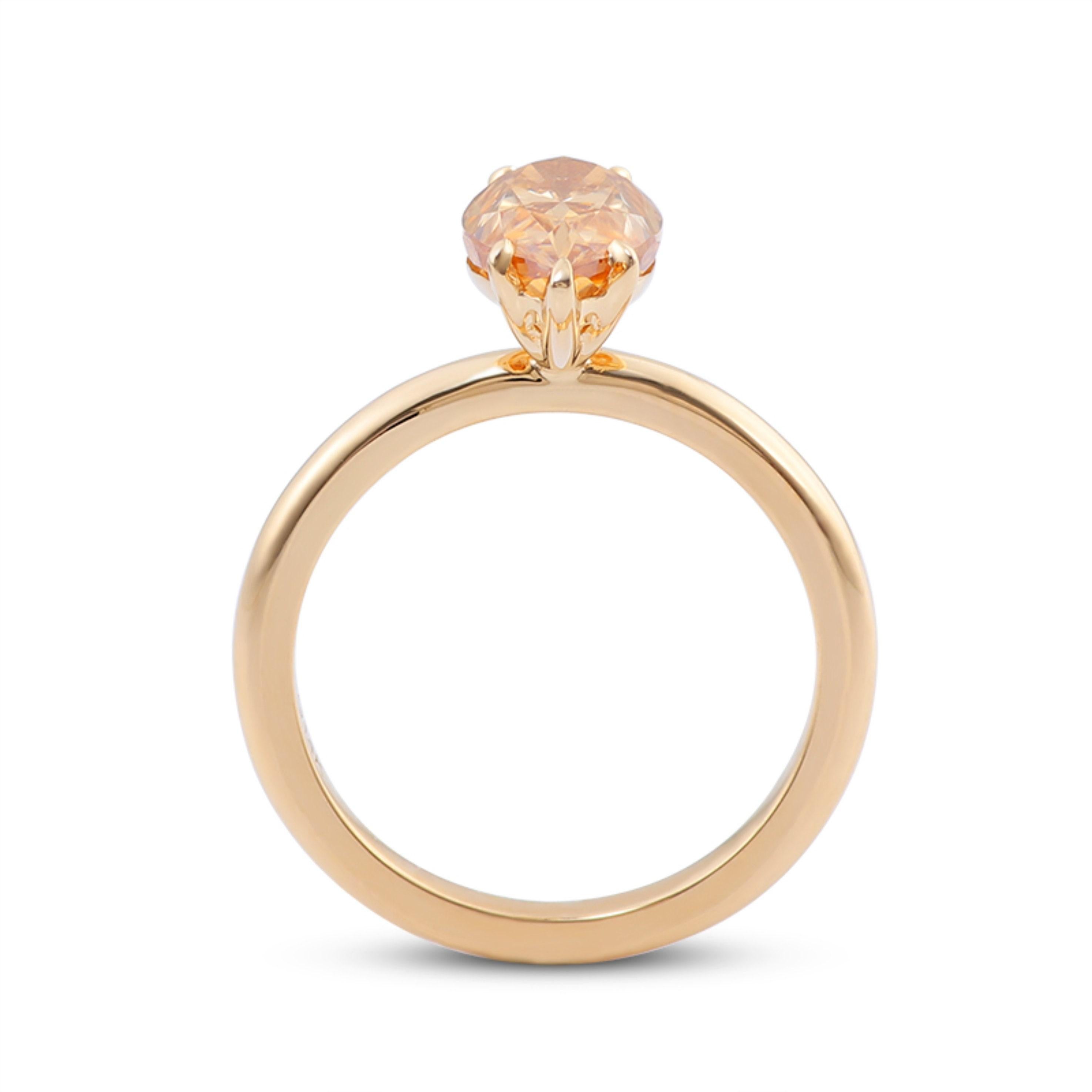 For Sale:  2 Carat Champagne Diamond Diamond Engagement Ring Bridal Wedding Ring 2