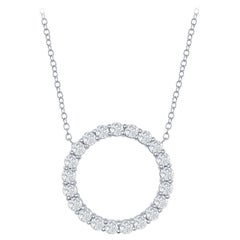 Colgante de Diamante Círculo 2 Quilates 14 Quilates