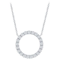 2 Carat Circle Diamond Pendant 14 Karat