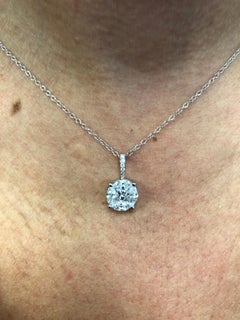 2 Carat Circle Diamond Pendant 18 Karat