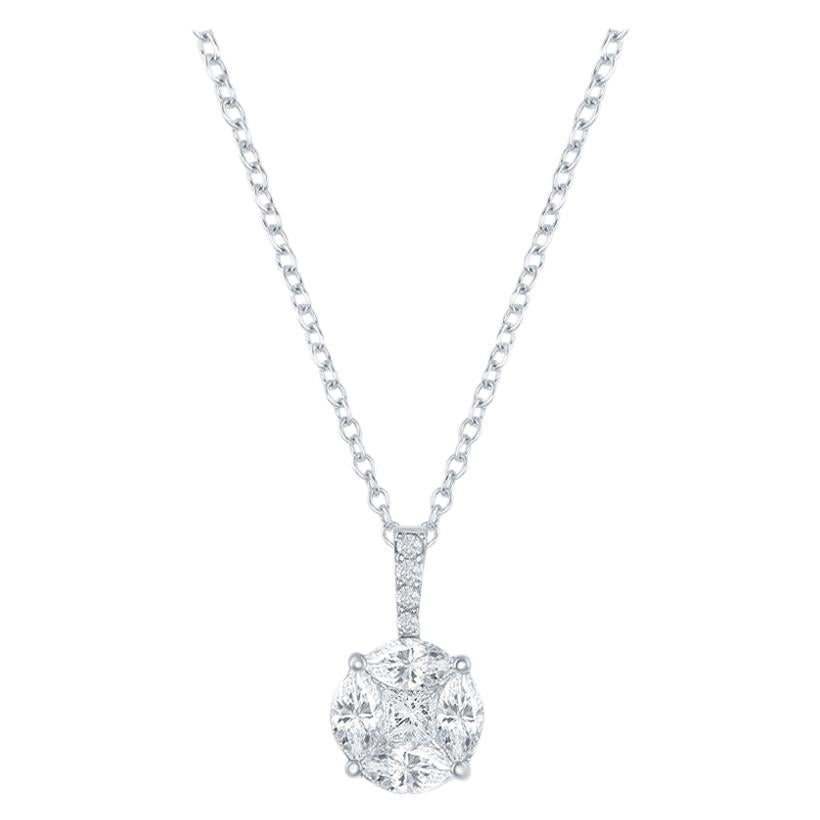 2 Carat Circle Diamond Pendant 18 Karat