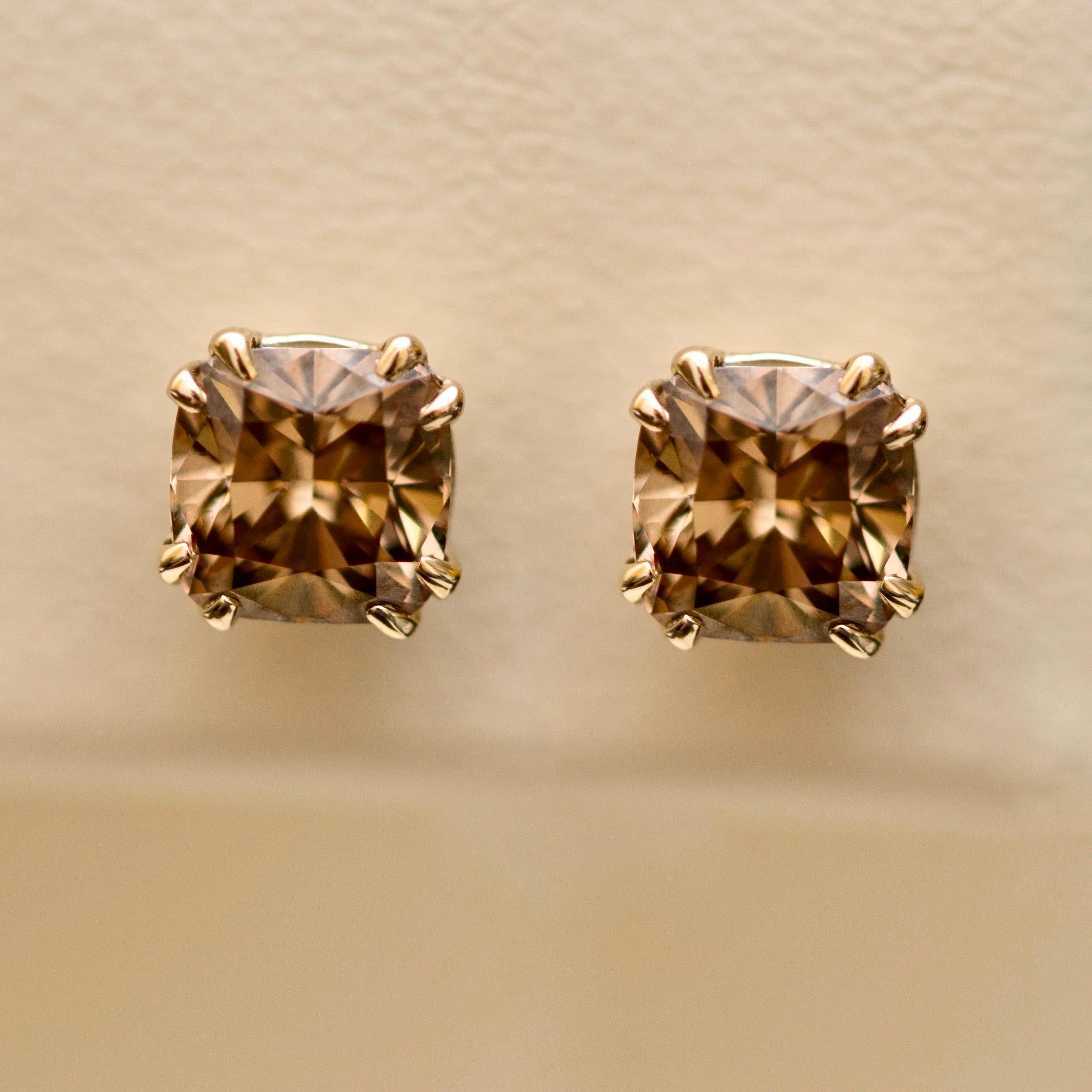 Diamond is the best choice if you are looking for something stylish, they are always in fashion. 
And we are sure you know that diamonds are the most popular stones in the world. 
These stud earrings are the perfect idea of the present for yourself