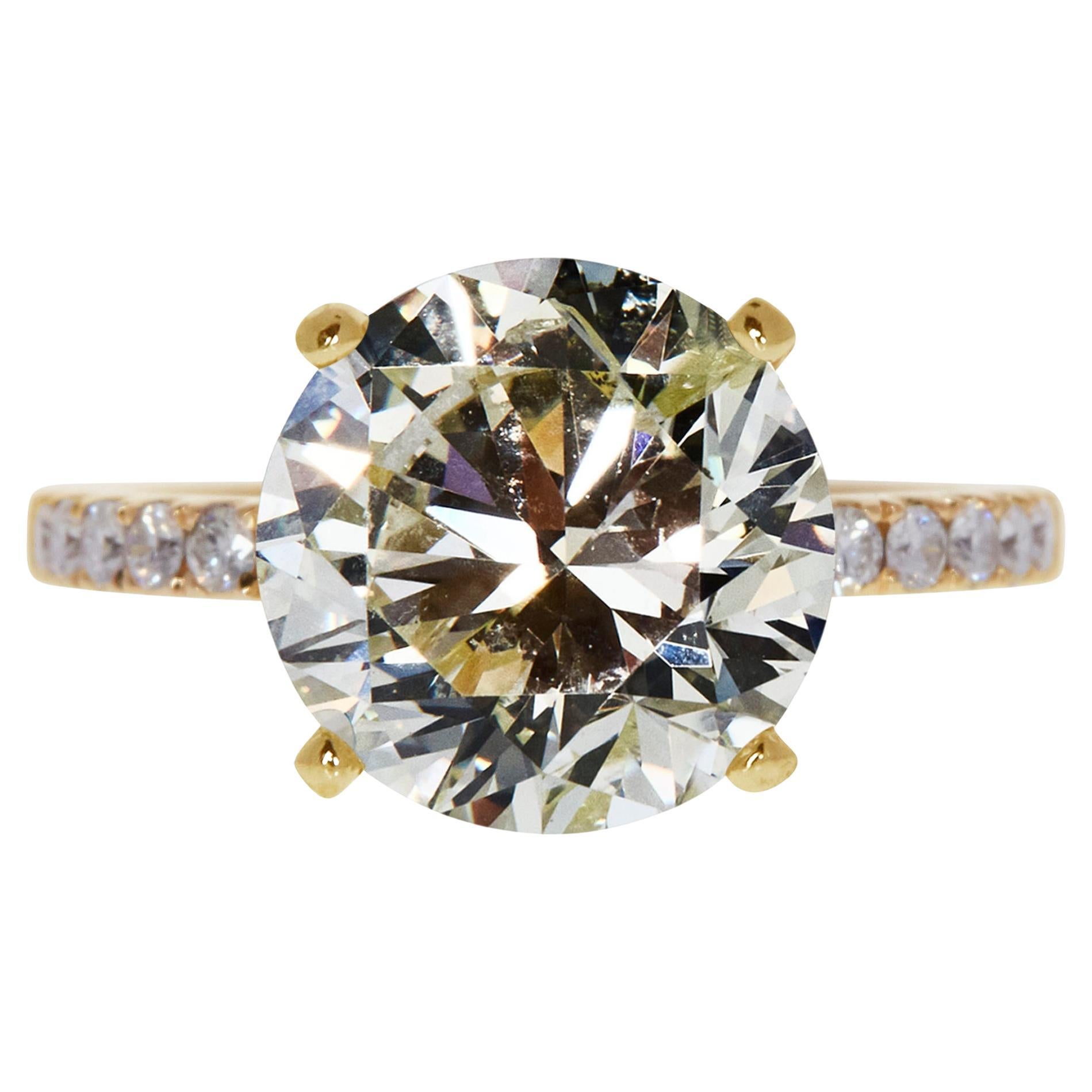 2 Carat Ct Real Natural Round Solitaire Diamond Engagement Ring 14k Gold
