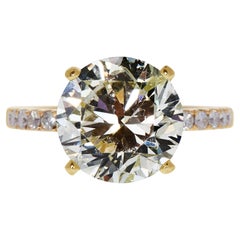 Used 2 Carat Ct Real Natural Round Solitaire Diamond Engagement Ring 14k Gold