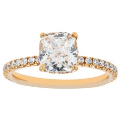 2 Carat Cushion Diamond Ring Brilliant White 18K Rose Gold A Classic Statement