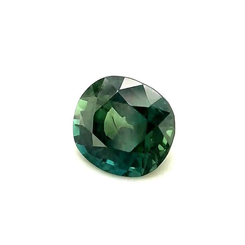 2 Carat Cushion Greenish Blue Sapphire GIA Unheated In New Condition For Sale In San Francisco, CA