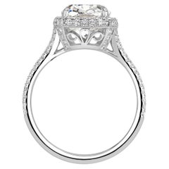 2 Carat Cushion Statement Brilliant White 14K Gold Everyday Royalty Heirloom