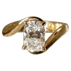 2 Carat Cushion Statement Brilliant White 14K White Gold A Classic Statement