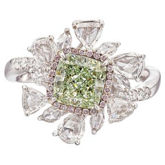 2 Carat Cushion Statement Fancy Yellow -Collector’s Treasure Diamond Ring