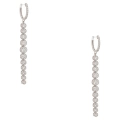 2 Carat Diamond Drop Dangle Earrings 18 Karat in Stock