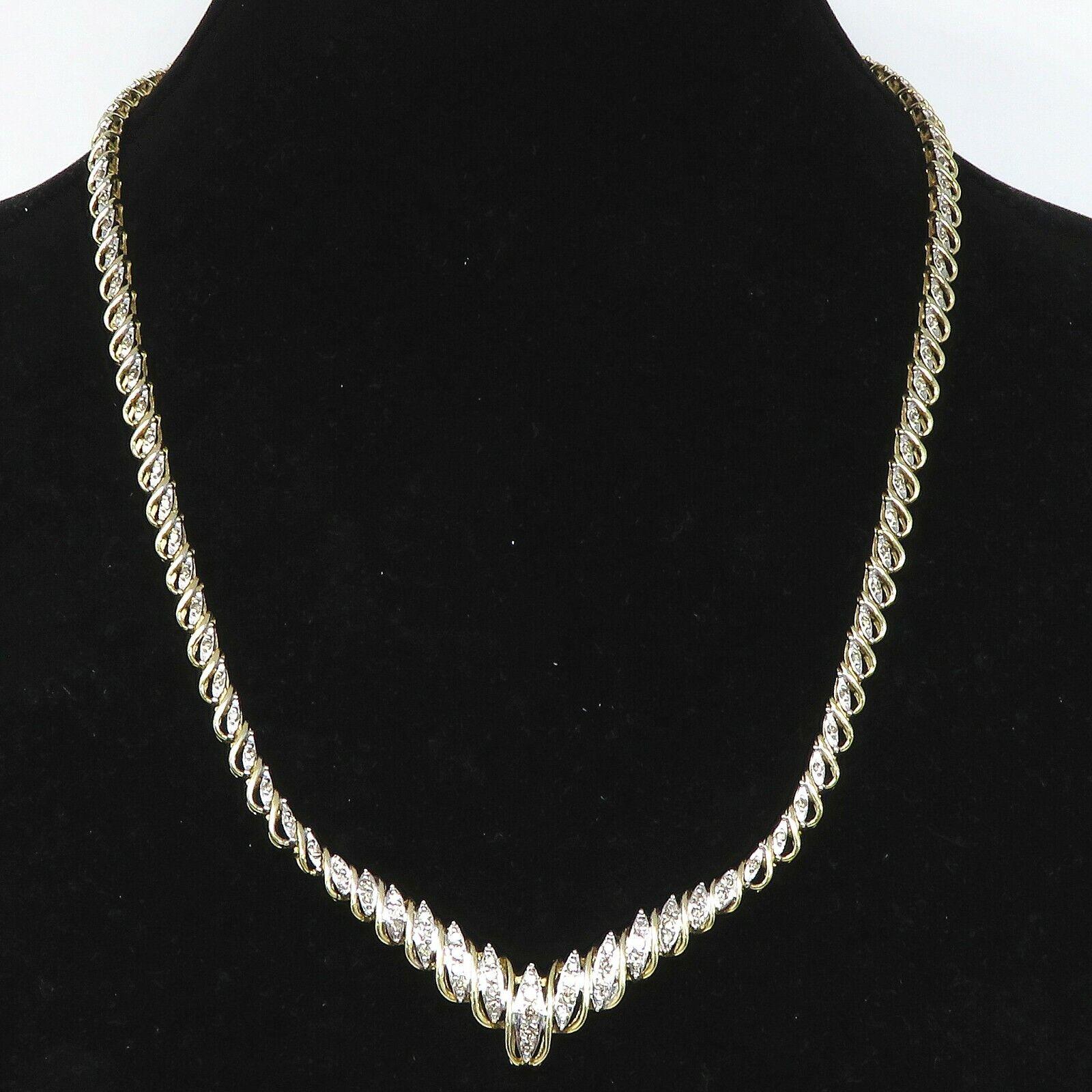 Contemporain Collier ras du cou en or jaune avec diamants 2 carats en vente