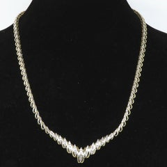 2 Carat Diamond Choker Yellow Gold Necklace