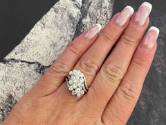 2 Carat Diamond Cluster Ring 18k White Gold