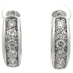 2 Carat Diamond Hoop Earrings in 10k White Gold