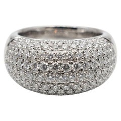 2 Carat Diamond Pavé Dome Ring in 14k White Gold
