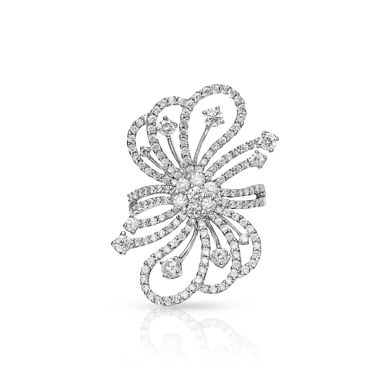 This magnificent ring features a stunning round brilliant-cut diamonds at its center, surrounded by a halo of smaller diamonds. The ring is crafted from the finest quality materials and is certified, ensuring its absolute perfection. It is sure to
