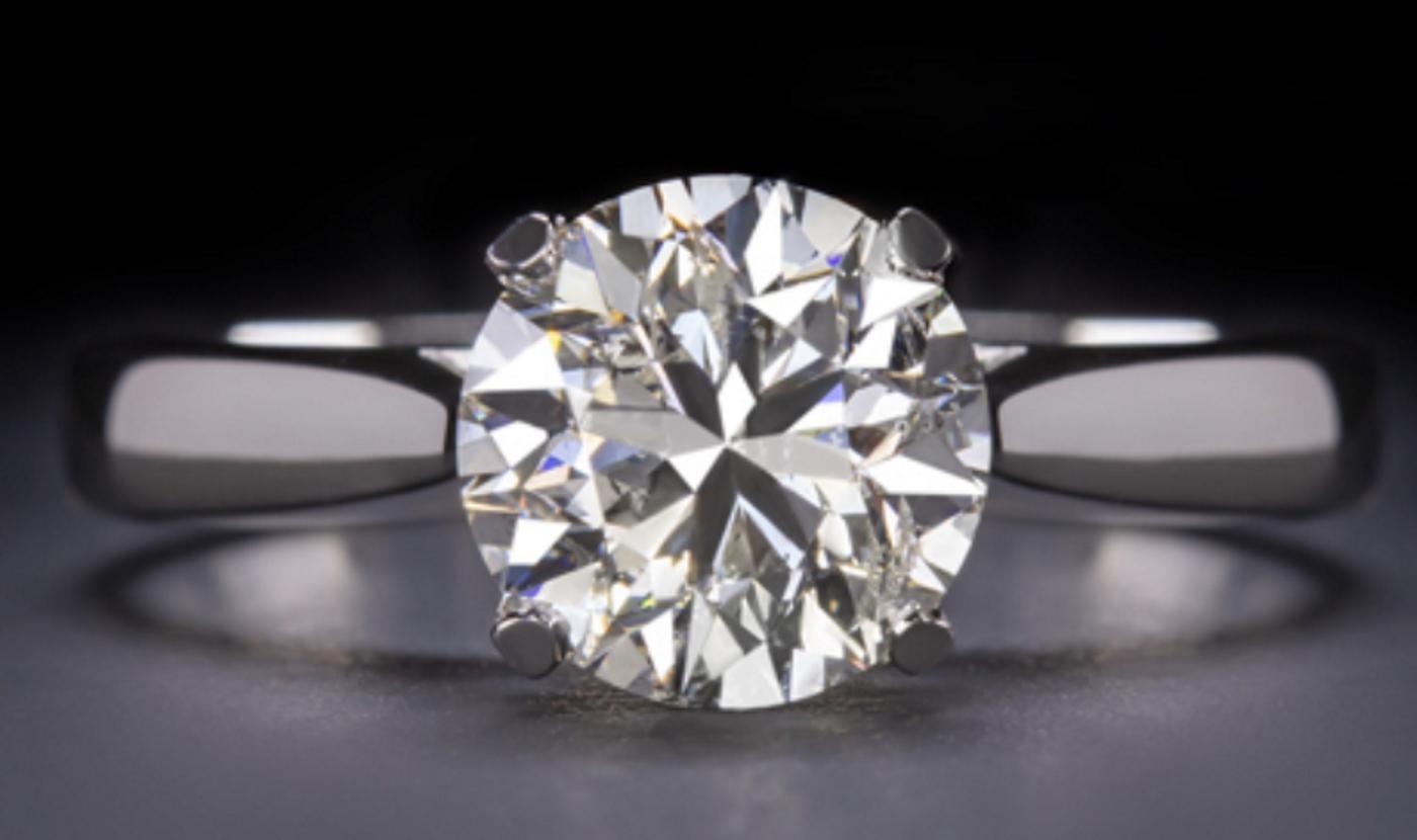 2 carat platinum diamond ring