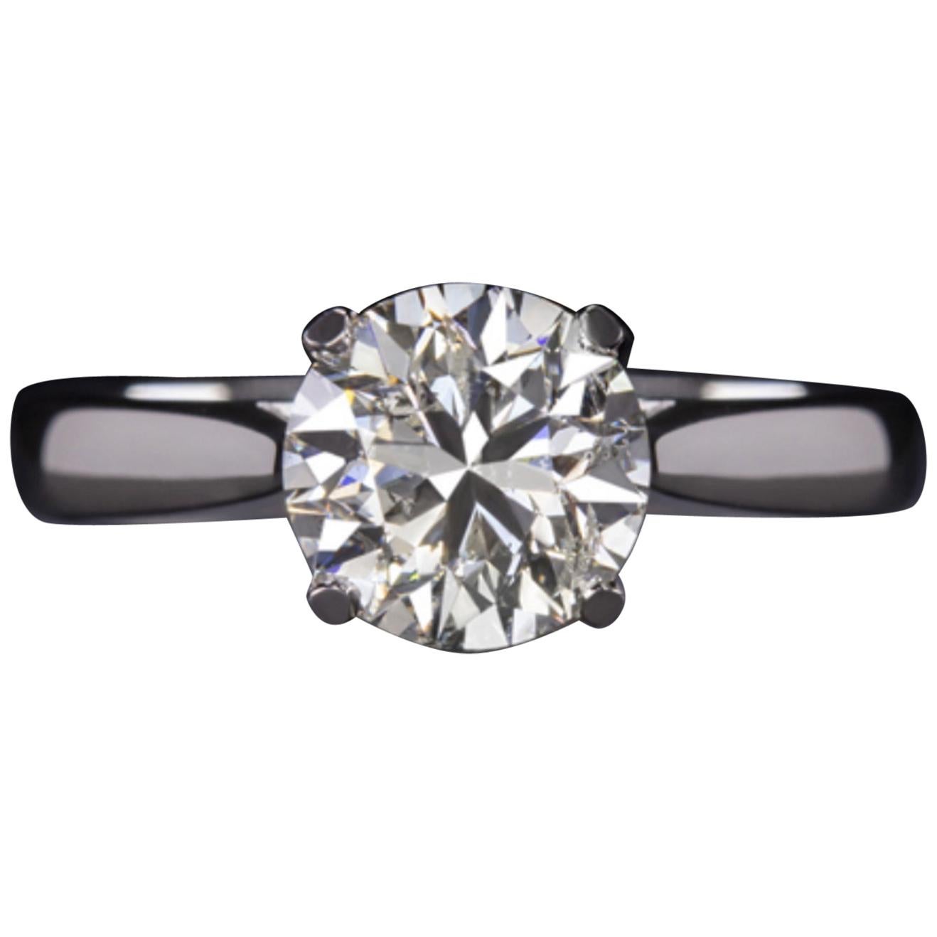 2 Carat Diamond Solitaire Platinum Ring