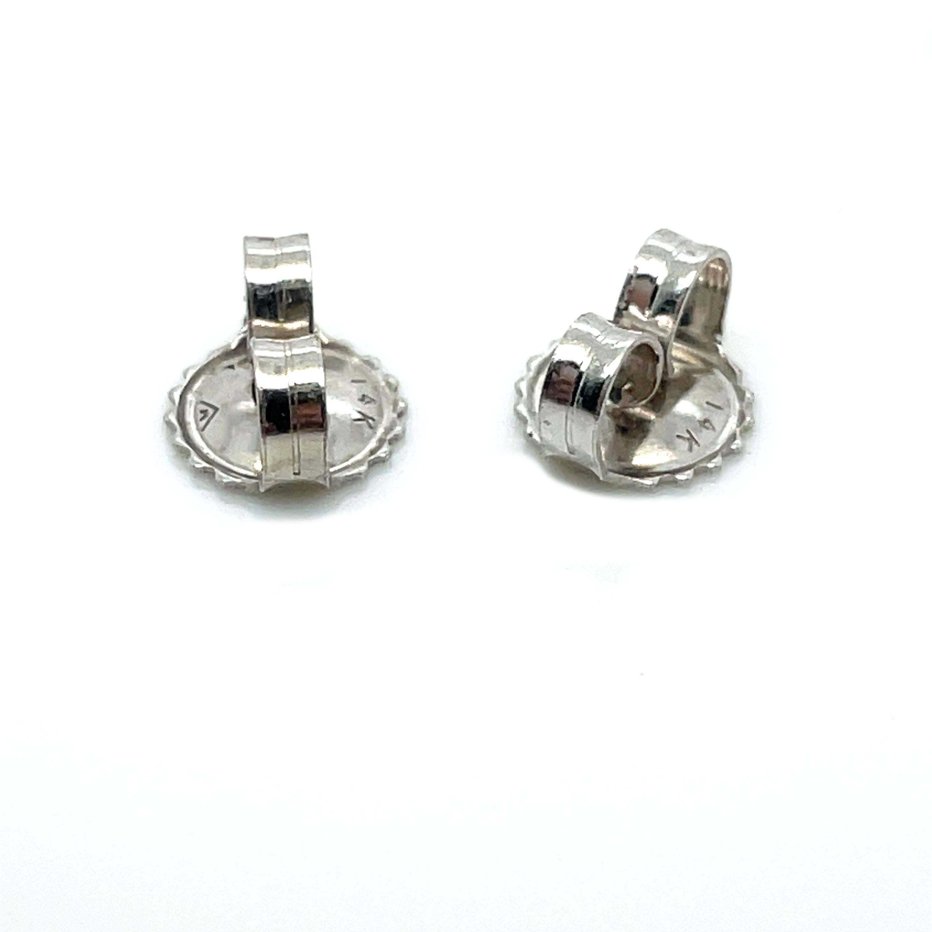 2+ Carat Diamond Stud Earrings in 14K White Gold 5