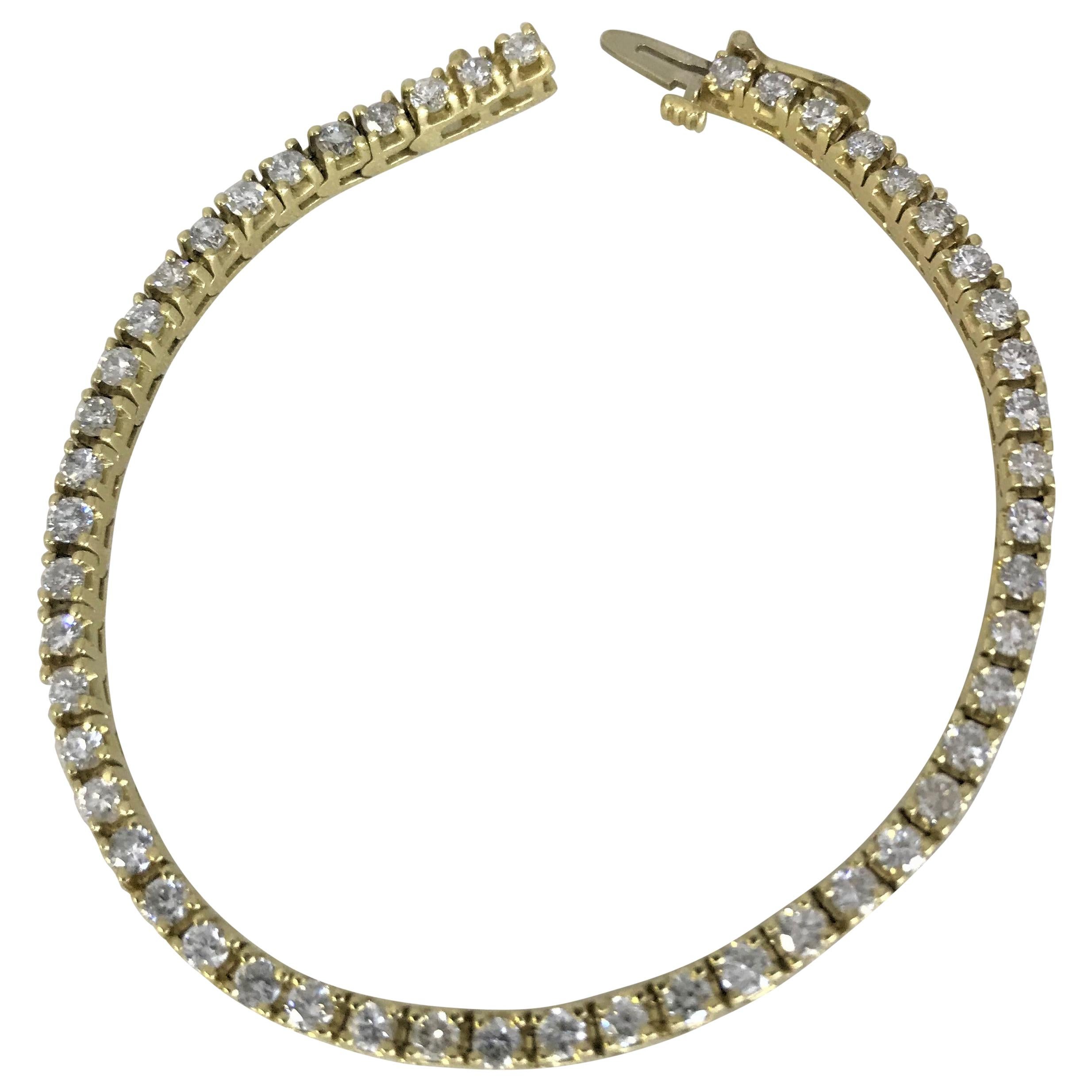 2 Carat Diamond Tennis Straight-Line Bracelet