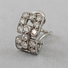 2 Carat Diamond Tiffany & Co. Platinum Art Deco Style Earrings