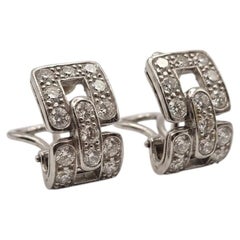 Diamant de 2 carats, Tiffany & Co. Boucles d'oreilles en platine de style Art déco