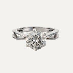2 Carat Diamond White Gold Solitaire Engagement Ring
