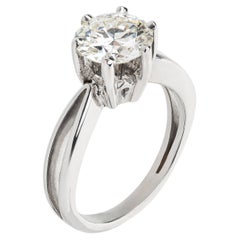 2 Carat Diamond White Gold Solitaire Engagement Ring