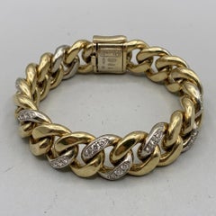 POMELLATO 2 Carat Diamond Yellow Gold Pomellato Italian Link Bracelet