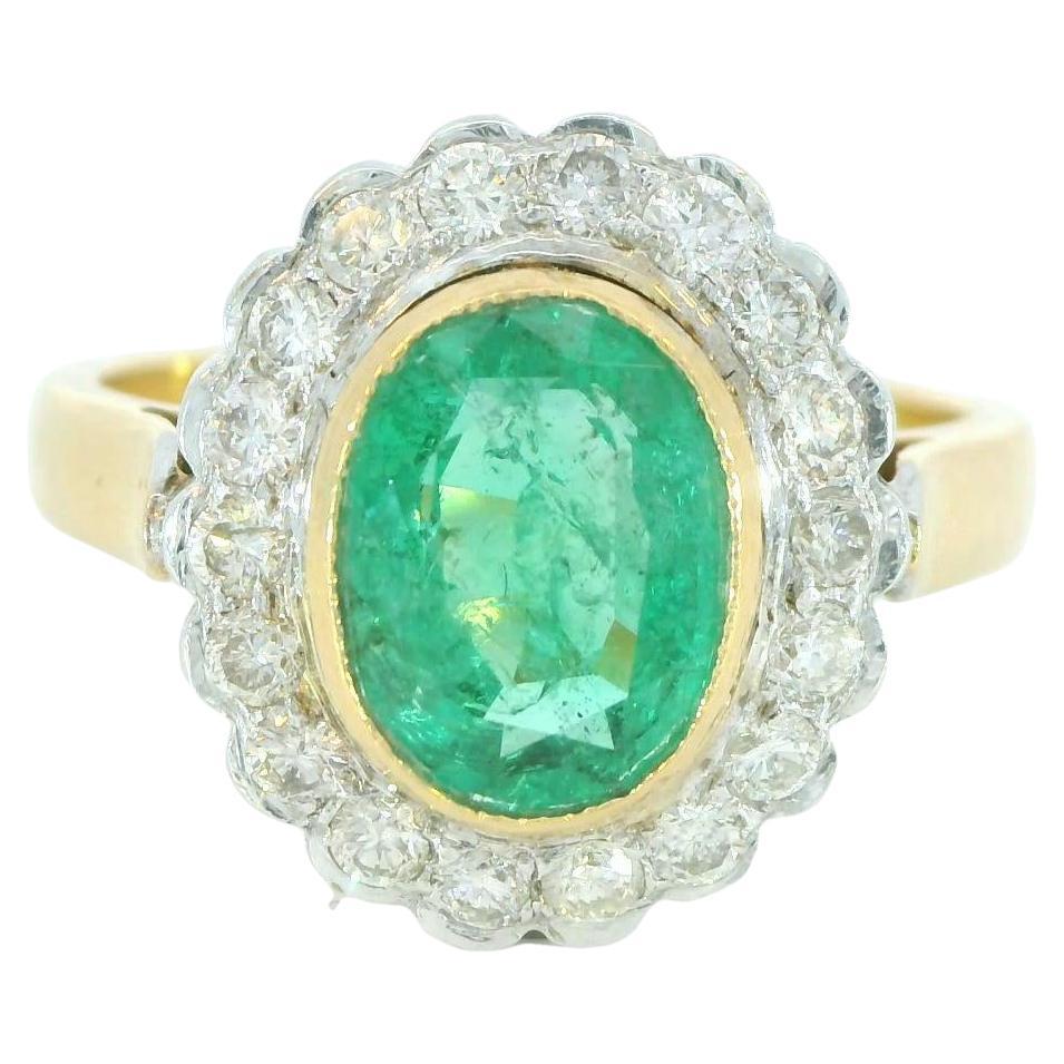2 Carat Emerald 14K Gold Ring