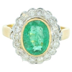 2 Carat Emerald 14K Gold Ring