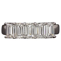 2 Carat Emerald Cut Diamond Band Ring