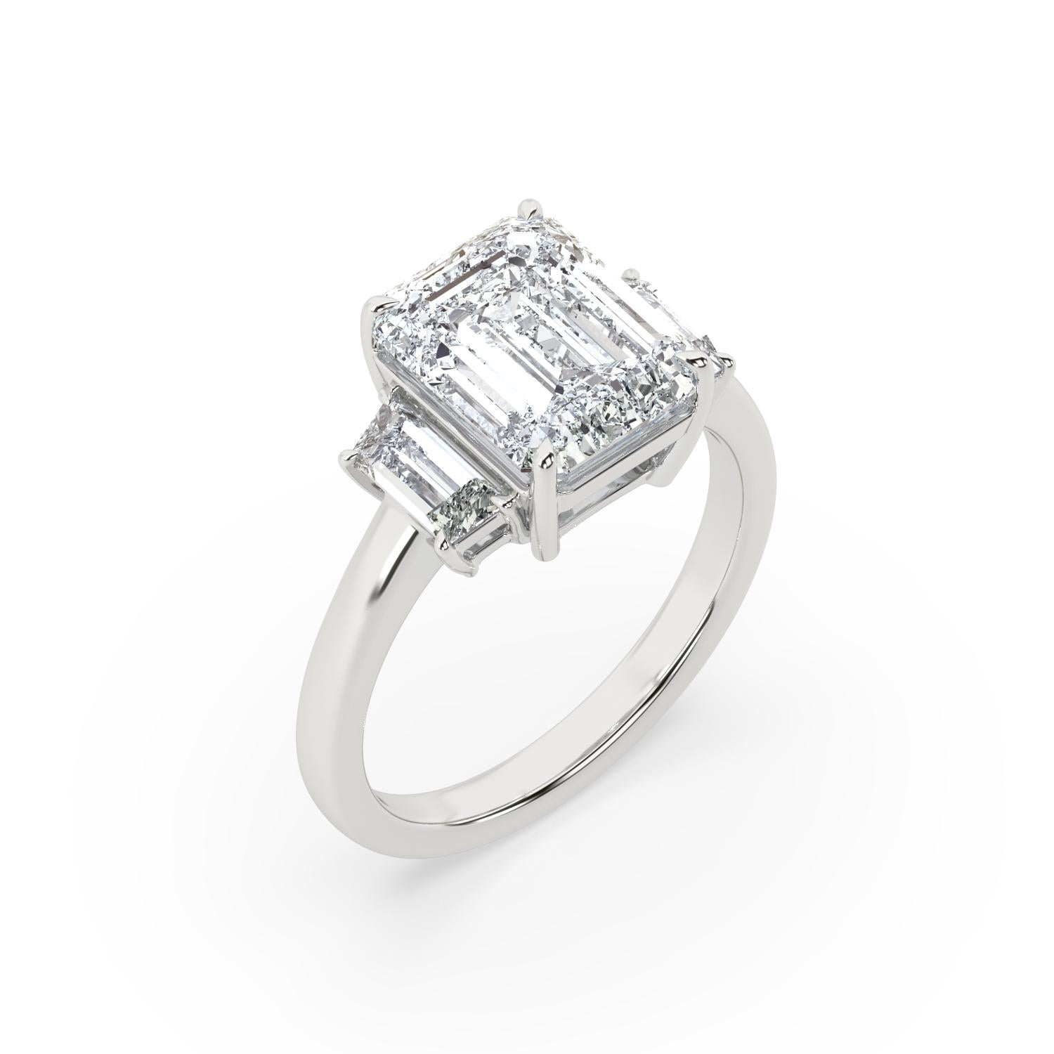 2 ct diamond ring emerald cut