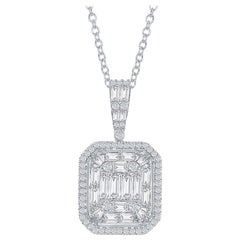 Pendentif diamant taille émeraude 2 carats