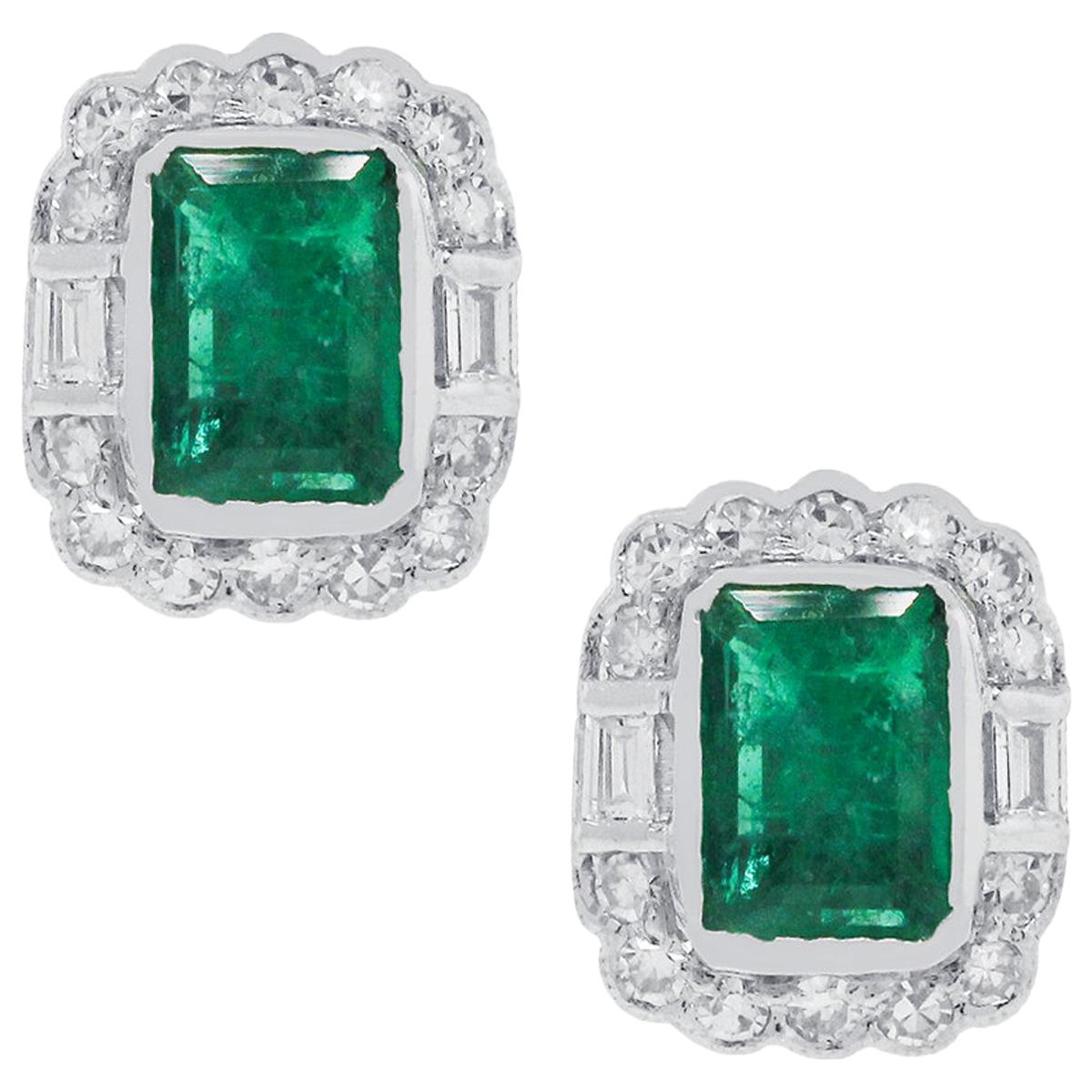 2 Carat Emerald Earrings