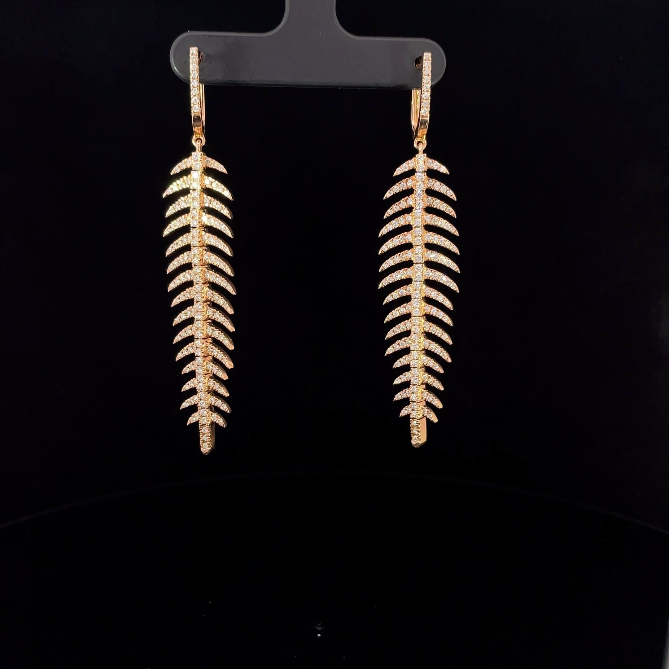fishbone earrings gold
