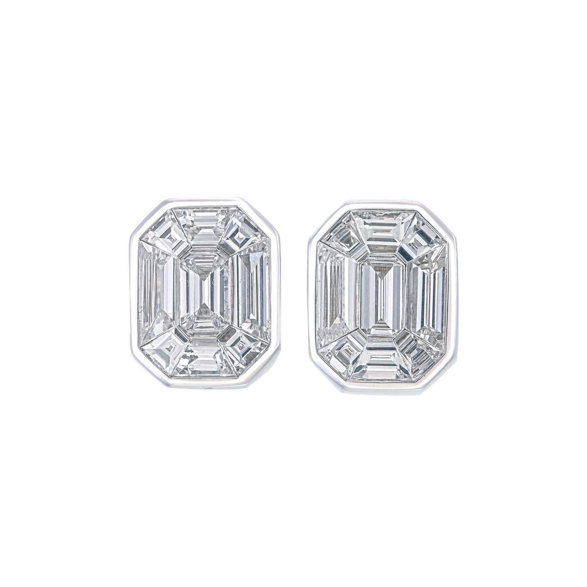 2 carat face up each diamond Earrings with a total 1.00 carat diamonds
Emerald illusion invisible set earrings with push back mechanism 
A perfect office wear / daily wear earrings

The right earrings can make you look all the prettier any day you