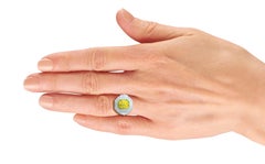 2 Carat Fancy Yellow Canary Cushion Double Halo Diamond Engagement Ring