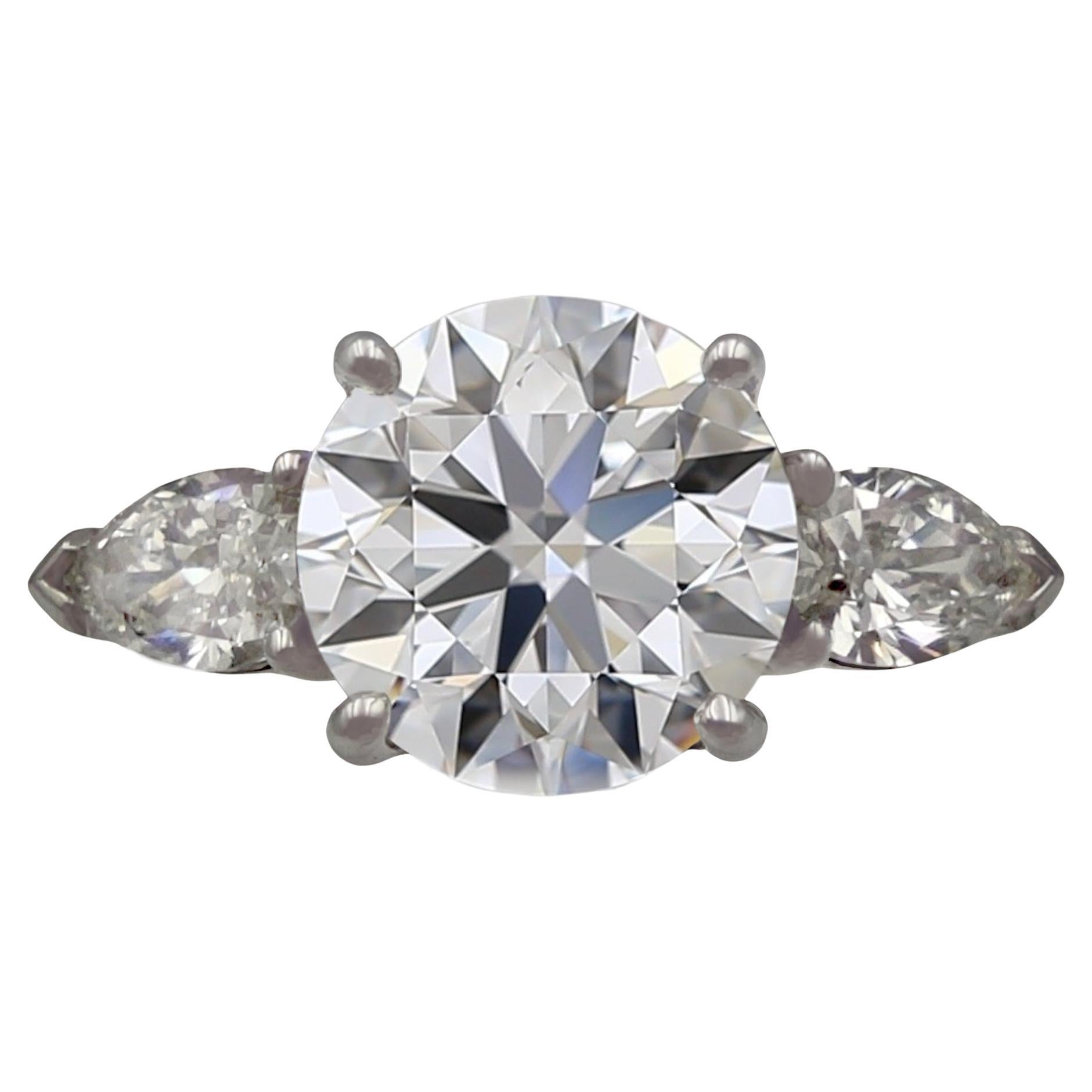 2 Carat GIA Certified Round Cut E VS1 Diamond Engagement White Gold Ring