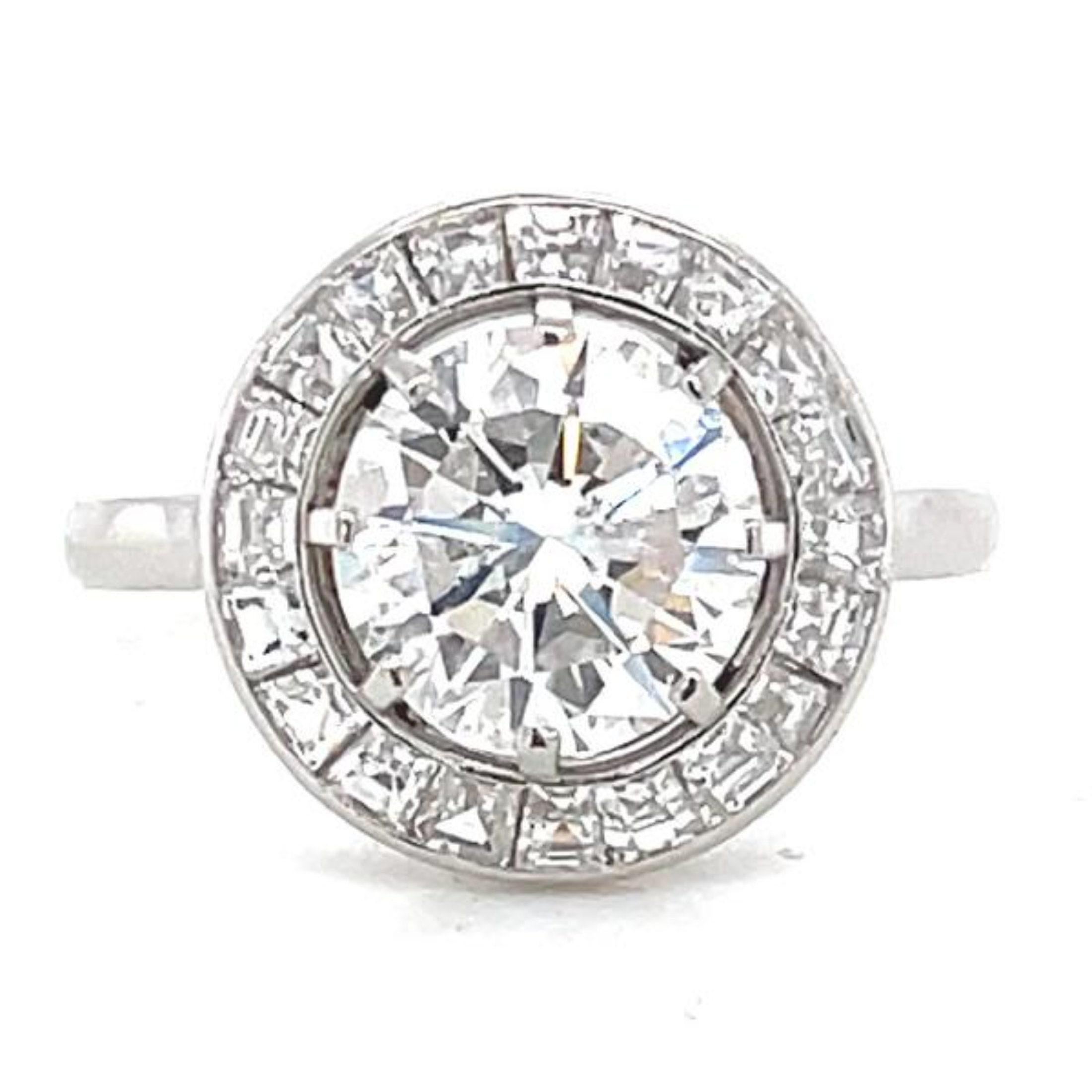 For Sale:  2 Carat Halo Solitaire Diamond Engagement Rings Bridal Diamond White Gold Ring 3