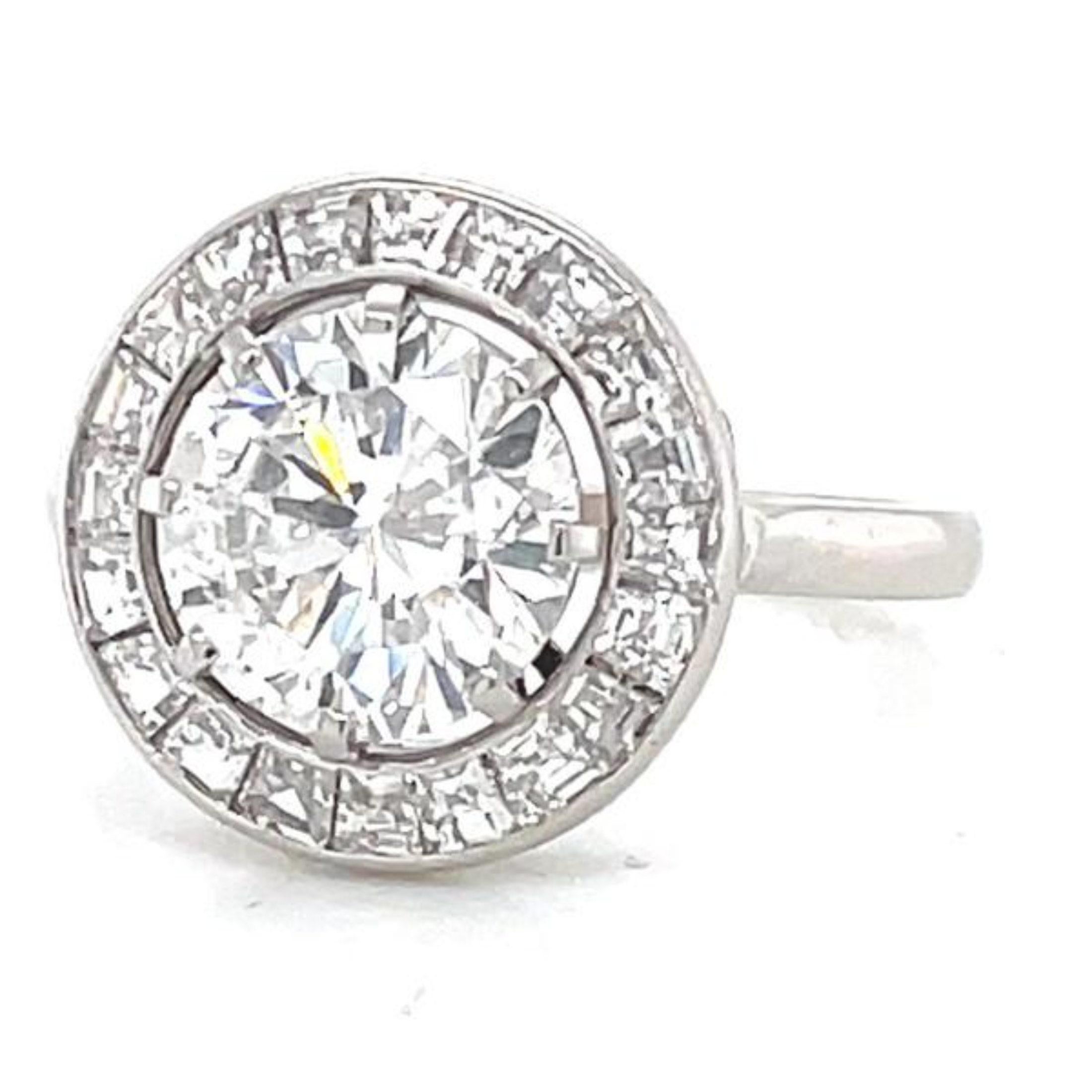 For Sale:  2 Carat Halo Solitaire Diamond Engagement Rings Bridal Diamond White Gold Ring 5