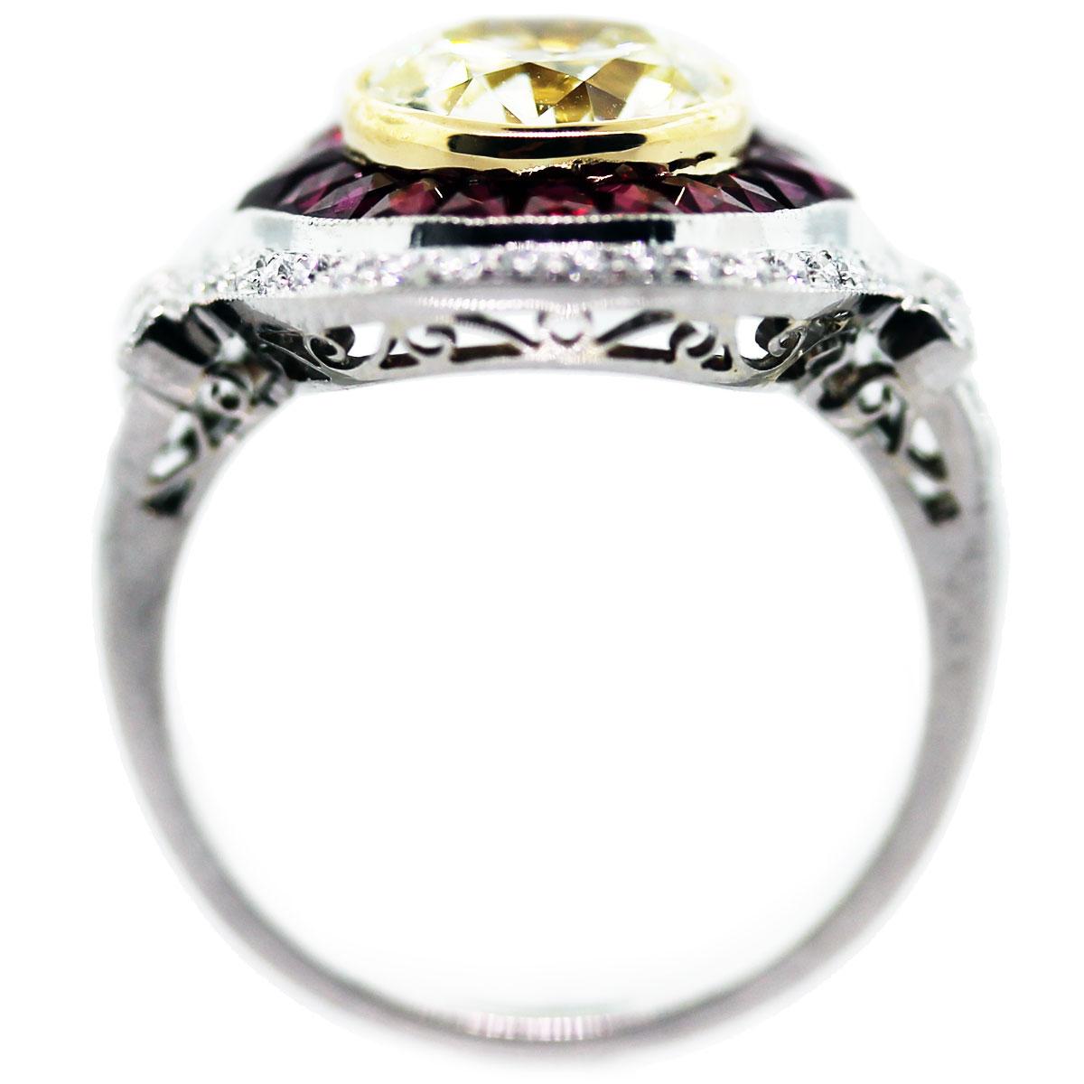 Modern 2 Carat Halo Style Engagement Ring For Sale